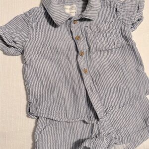 Two piece matching seersucker